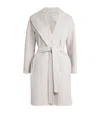 Max Mara Messi Brushed Wool Belted Coat In Grey