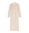 Max Mara Virgin Wool Wrap Coat In Pink