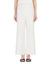 Max Mara Virna Basketweave Wide Leg Pants In Ecru