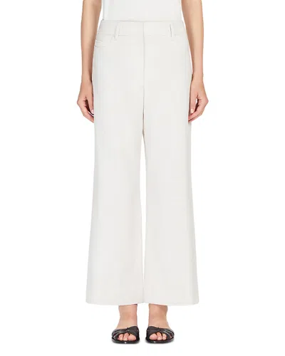 Max Mara Virna Basketweave Wide Leg Pants In Ecru