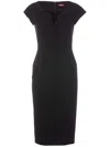 Max Mara Fitted Evening Dress In Black Triacetate In Black