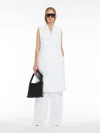 Max Mara Viscose And Linen Waistcoat In White