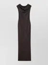 Max Mara Eschimo Lurex Yarn Maxi Dress In Green