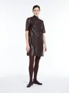 Max Mara Viscose And Lurex Yarn Turtleneck In Wine-coloured