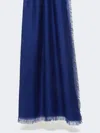 Max Mara Viscose And Modal Stole In Blue