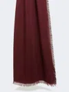 Max Mara Viscose And Modal Stole In Burgundy