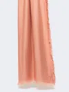 Max Mara Viscose And Modal Stole In Orange
