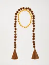 Max Mara Viscose And Resin Necklace In Tobacco
