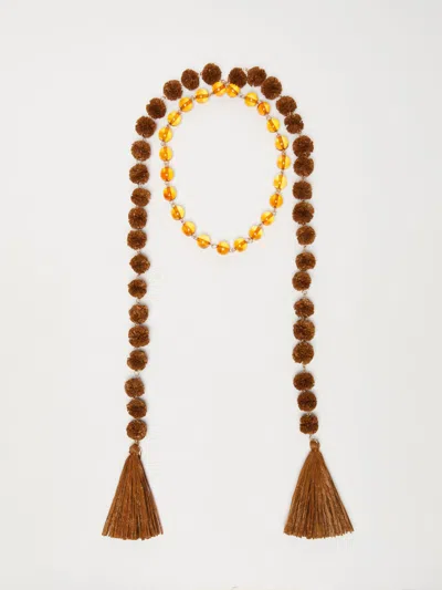 Max Mara Viscose And Resin Necklace In Brown