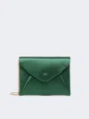 Max Mara Viscose And Silk Satin Clutch Bag In Green