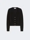Max Mara Viscose And Wool Cardigan In Black