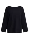 Max Mara Wool And Viscose Pullover With Raglan Sleeves In Black