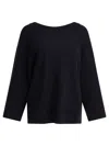 Max Mara Wool And Viscose Pullover With Raglan Sleeves In Black