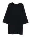Max Mara Viscose And Wool Yarn Dress In Black