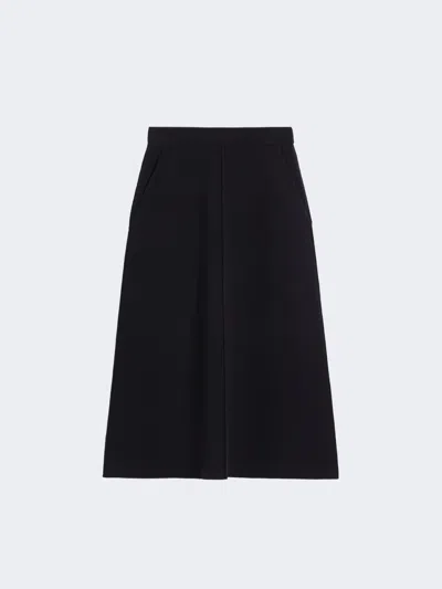 Max Mara Viscose And Wool Yarn Skirt In Blue