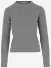 Max Mara Viscose Blend Knit In Gray