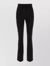Max Mara Viscose Blend Lari Pant With Flared Hem In Black