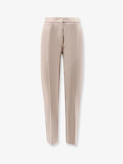 Max Mara Viscose Blend Pegno Trousers In Metallic