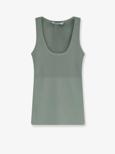 Max Mara Viscose Blend Tank Top In Green