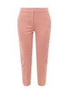 Max Mara Plain Jersey Casual Pants In Pink