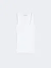 Max Mara Pavido Embroidered-logo Tank Top In White