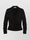 Max Mara Viscose Blouse Sheer Sleeves In Black