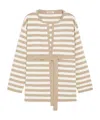 Max Mara Beige And White Cotton Gerald Knitwear In Nude