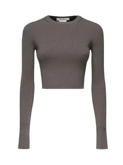 MAX MARA VISCOSE CREPE CROP TOP