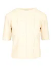 Max Mara Viscose Crepe Crop Top T-shirt White