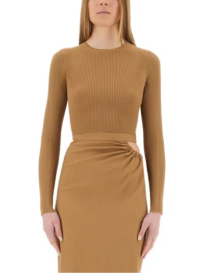 MAX MARA MAX MARA VISCOSE CREPE CROP TOP