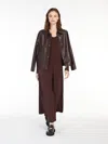 Max Mara Viscose Crepe Jersey Dress In Wine-coloured