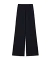 Max Mara Viscose Crepe Knit Trousers In Black