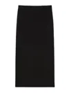 Max Mara Viscose Crepe Pencil Skirt In Black