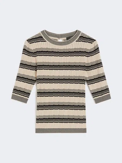 Max Mara Viscose Crepe T-shirt In Multi