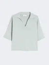 Max Mara Collared Pullover In Green