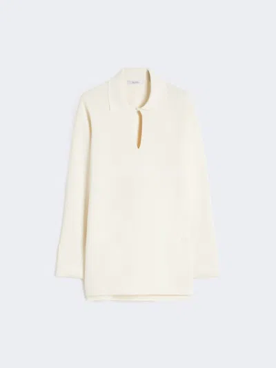 Max Mara Viscose Crêpe Yarn Jumper In White
