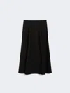 Max Mara Viscose Crêpe Yarn Skirt In Black