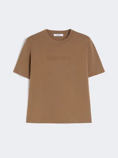 Max Mara Viscose Crepe Yarn Sweater In Brown