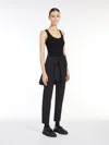 Max Mara Viscose Crepe Yarn Top In Black