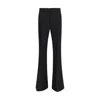 Max Mara Viscose Flared Trousers In Black