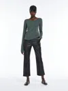 Max Mara Viscose Jersey Crêpe T-shirt In Dark Green
