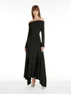 Max Mara Gerla Off-the-shoulder Stretch-jersey Maxi Dress In Black
