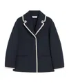 Max Mara Viscose Jersey Jacket In Blue