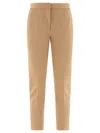Max Mara Pegno Straight-leg Tailored Pants In Beige