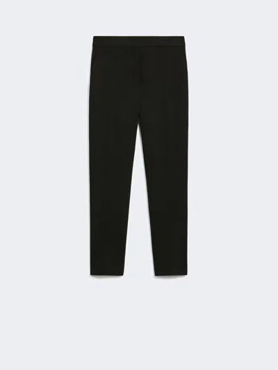 Max Mara Viscose Jersey Trousers In Black