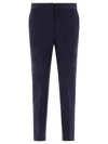 Max Mara Stretched Pleat Trousers In Blue