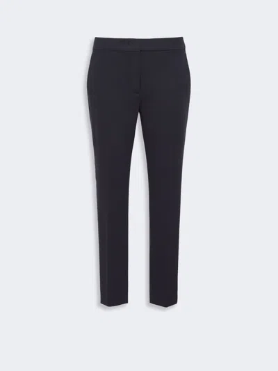 Max Mara Viscose Jersey Trousers In Ultramarine