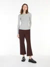 Max Mara Viscose Jersey Trousers In Wine-coloured