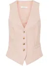 Max Mara Logo-jacquard Waistcoat In Nude & Neutrals