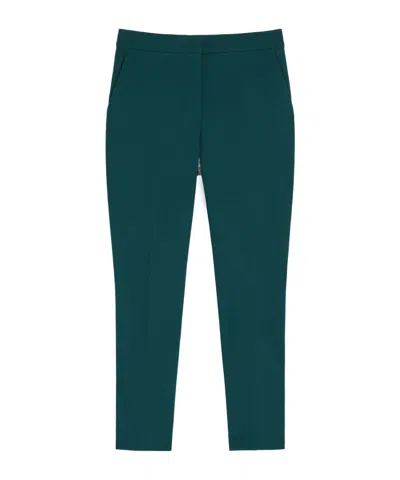 Max Mara Viscose Knit Trousers In Green
